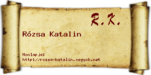 Rózsa Katalin névjegykártya