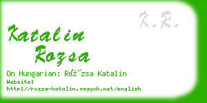 katalin rozsa business card